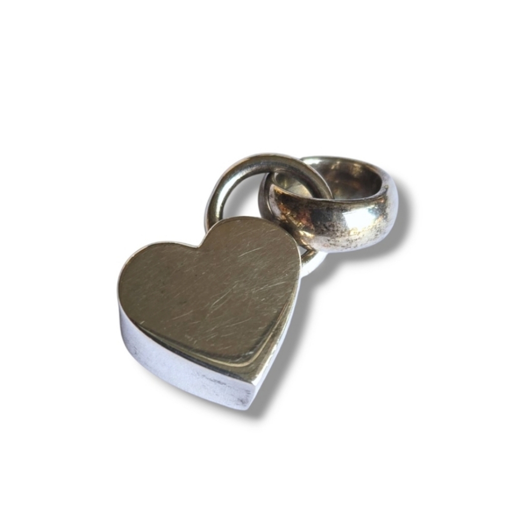 Silpada Sterling Silver Chunky Heart Pendant Charm S0417